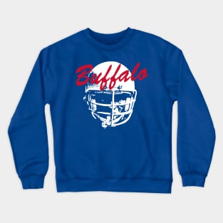 Buffalo Old School Football (Blue) Crewneck Sweatshirt